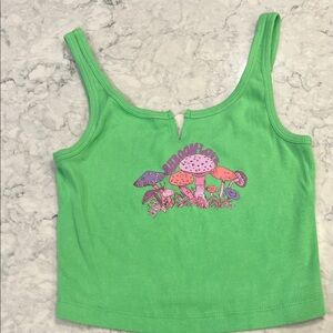 Urban Outfitters Green Ribbed Tank